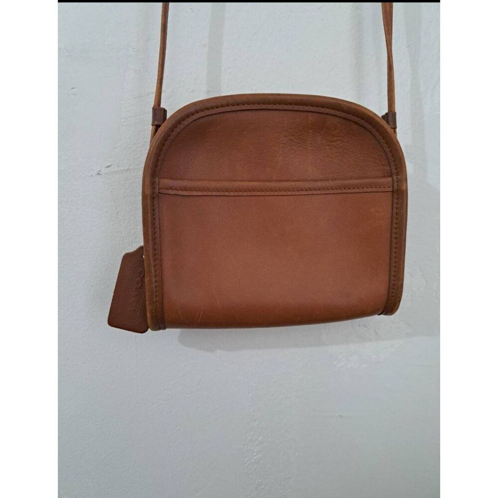 Vintage coach Womens Mini classic camel Brown Leather Shoulder Handbag - Picture 6 of 7
